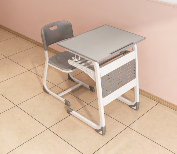 C-type fixed desk and chair YJ-KZ005